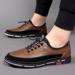 image-Handmade Casual Men's Shoes Versatile And Fashionable Leather