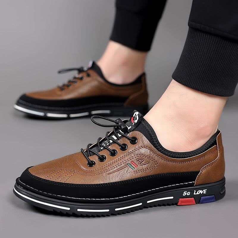 image-Handmade Casual Men's Shoes Versatile And Fashionable Leather