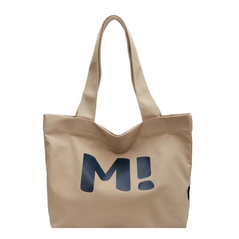 image-Letter Printed Shouder Bags Canvas Totes Bags For Women Shopper Girls Handbags Eco Environmental Large Capacity Shopping Bags