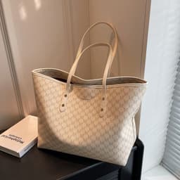 image-Simple Casual Commuting Tote Bag Fashion High Capacity Shoulder Bag Handbag