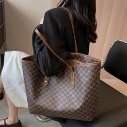 image-Simple Casual Commuting Tote Bag Fashion High Capacity Shoulder Bag Handbag