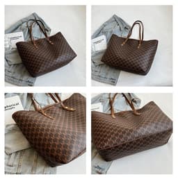 image-Simple Casual Commuting Tote Bag Fashion High Capacity Shoulder Bag Handbag