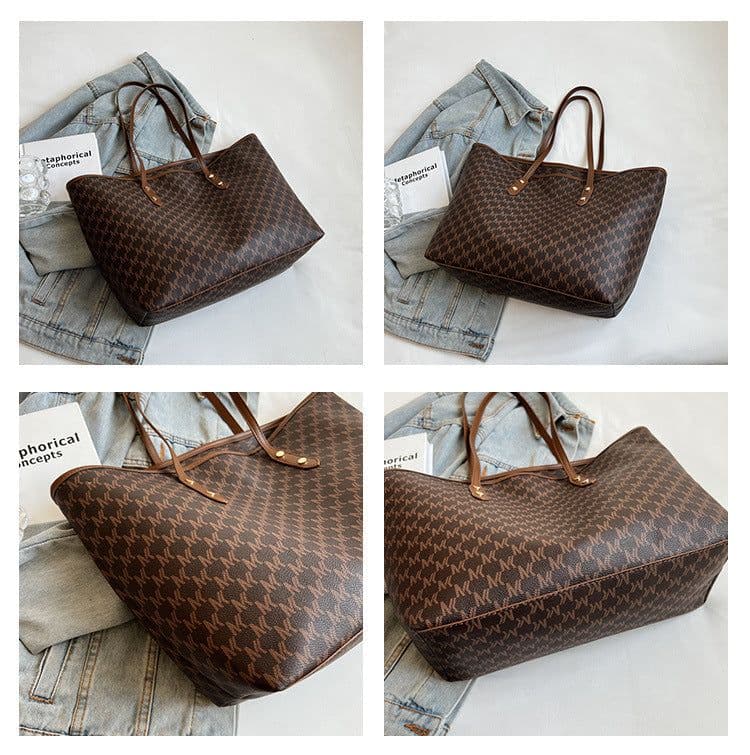 image-Simple Casual Commuting Tote Bag Fashion High Capacity Shoulder Bag Handbag