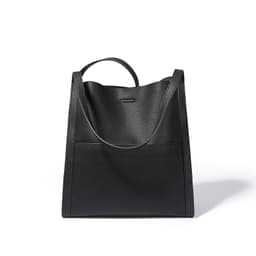 image-Sentong Qin Bucket First Layer Cowhide Tote Women's Large Capacity Shoulder Bag