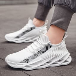 image-Men's Shoes Reflective Travel Sneakers Flyknit Breathable