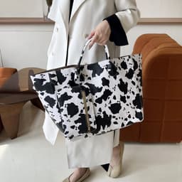 image-New Open European And American Genuine Leather Simple And Personalized Tote Mother Handheld Women's Bag