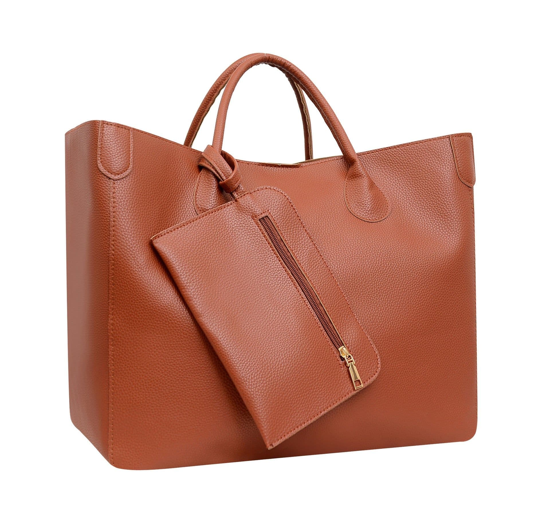 image-New Open European And American Genuine Leather Simple And Personalized Tote Mother Handheld Women's Bag