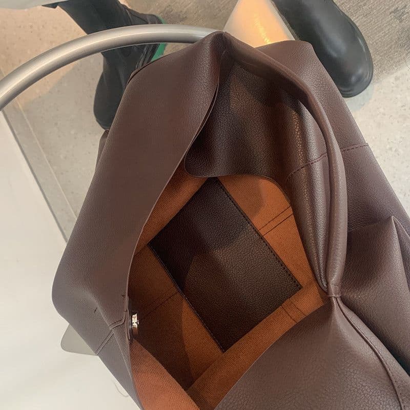 image-Autumn And Winter New Soft Leather High Capacity One Shoulder Tote Bag