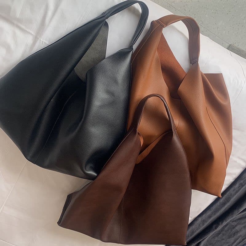 image-Autumn And Winter New Soft Leather High Capacity One Shoulder Tote Bag
