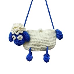 image-Cute Funny Little Sheep Children's Wool Knitting Knitted Messenger Bag
