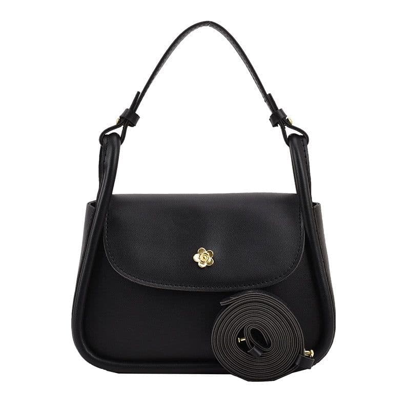 image-Retro Crossbody Contrast Color Saddle Shoulder Small Square Bag
