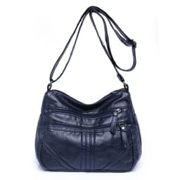 image-Women's Fashion Soft Leather Large Capacity Shoulder Bag