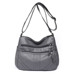 image-Women's Fashion Soft Leather Large Capacity Shoulder Bag