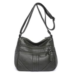 image-Women's Fashion Soft Leather Large Capacity Shoulder Bag