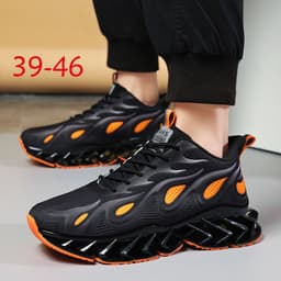 image-Fashion Novel Blade Men's Shoes Flying Woven Breathable Clunky Sneakers