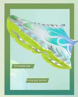 image-Fashion Novel Blade Men's Shoes Flying Woven Breathable Clunky Sneakers