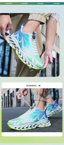 image-Fashion Novel Blade Men's Shoes Flying Woven Breathable Clunky Sneakers