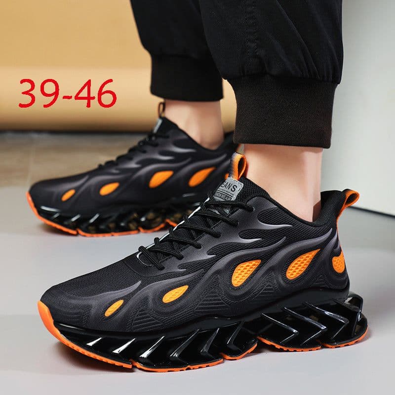 image-Fashion Novel Blade Men's Shoes Flying Woven Breathable Clunky Sneakers