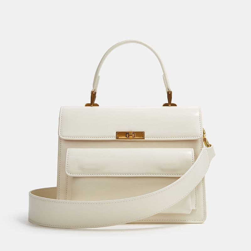 image-Textured Patent Leather Glossy Portable Fashion New Women Bag
