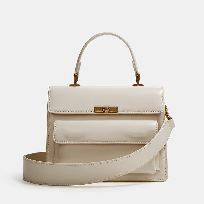 image-Textured Patent Leather Glossy Portable Fashion New Women Bag