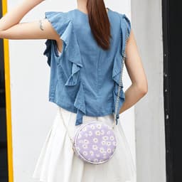 image-Women's Casual Fashion Crossbody Small Round Bag