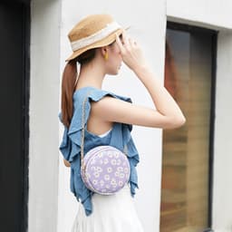 image-Women's Casual Fashion Crossbody Small Round Bag