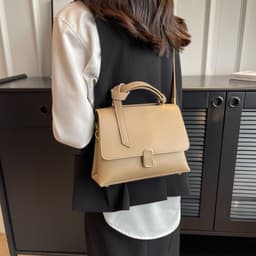 image-Retro Women's Frosted Small Square Bag Casual Shoulder Bag
