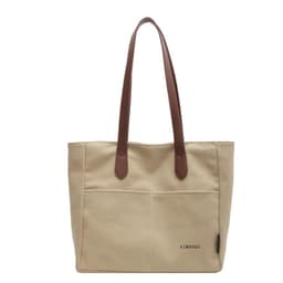 image-Large Capacity Handbag Canvas Texture Niche Shoulder Tote Bag