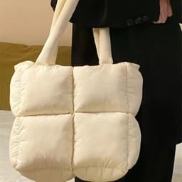 image-High-grade Diamond Soft Cotton Filled Large Capacity Handbag For Women