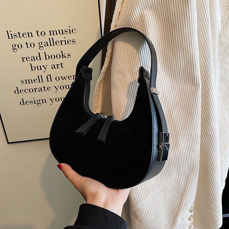 image-Fashion High-grade Matte French Minority Handbags Women