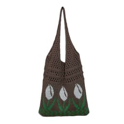 image-Flower Tulip Vintage Knitted Shoulder Bag