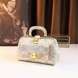 image-Retro Snakeskin Pattern Dumpling Bag Women