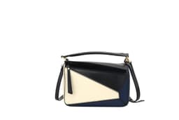 image-Contrast Color Geometric Shoulder Bag For Women