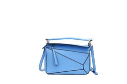 image-Contrast Color Geometric Shoulder Bag For Women