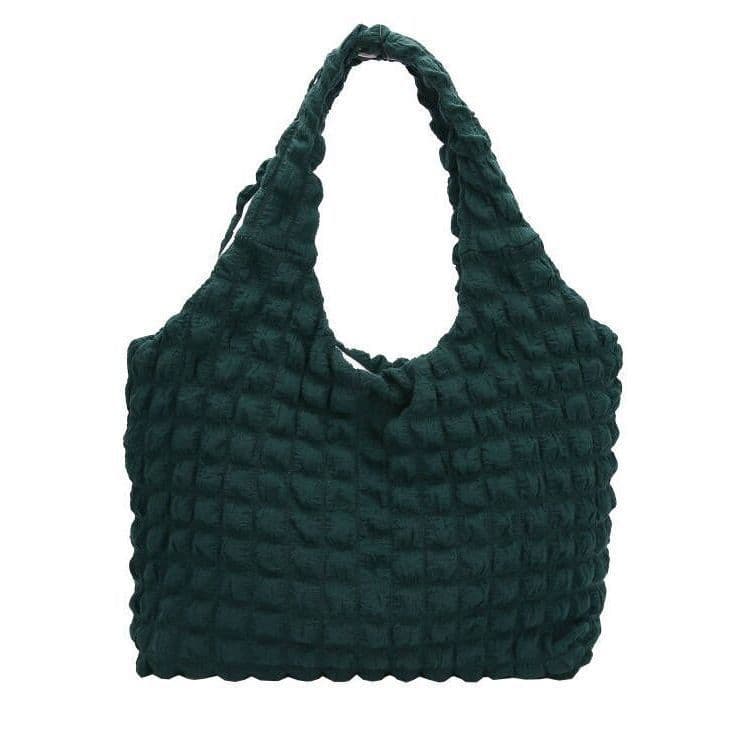 image-Cute Pleated Puff Shouder Bag Women Large-capacity Cloud Armpit Bag Winter Fashion Handbags Girls