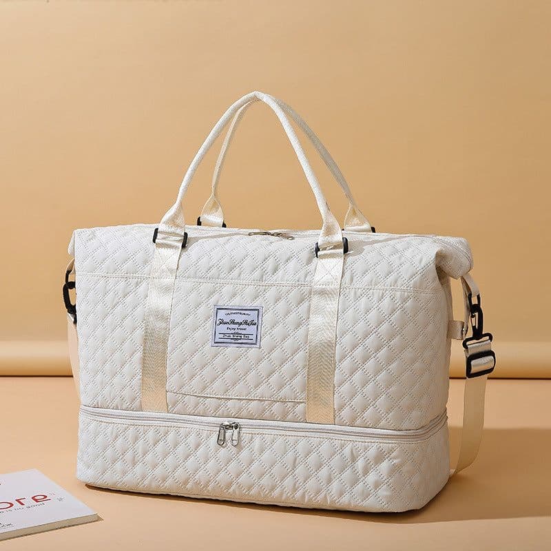 image-Large Capacity Totes Travel Duffle Bags Dry And Wet Separation Fitness Gym Shoulder Bag For Weekender Overnight Essentials Mommy Handbag