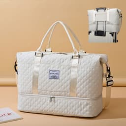 image-Large Capacity Totes Travel Duffle Bags Dry And Wet Separation Fitness Gym Shoulder Bag For Weekender Overnight Essentials Mommy Handbag