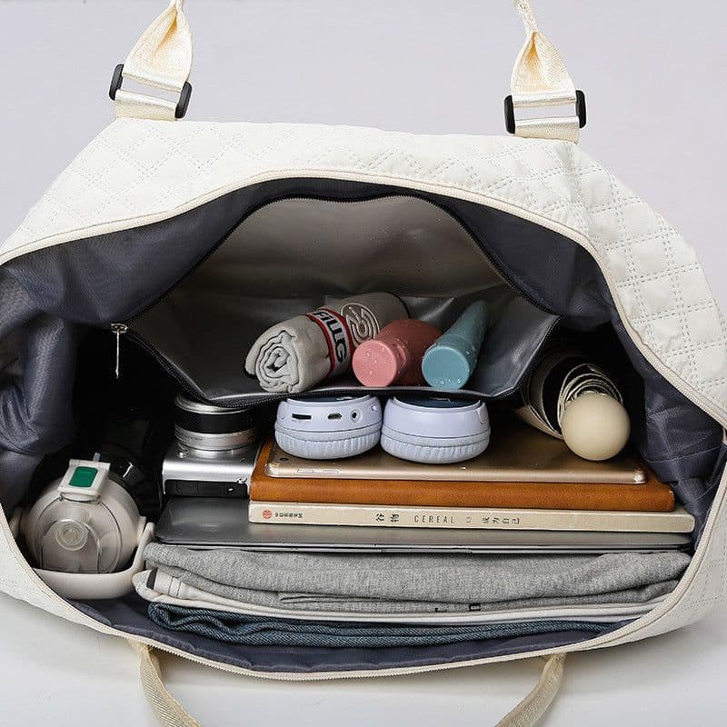 image-Large Capacity Totes Travel Duffle Bags Dry And Wet Separation Fitness Gym Shoulder Bag For Weekender Overnight Essentials Mommy Handbag