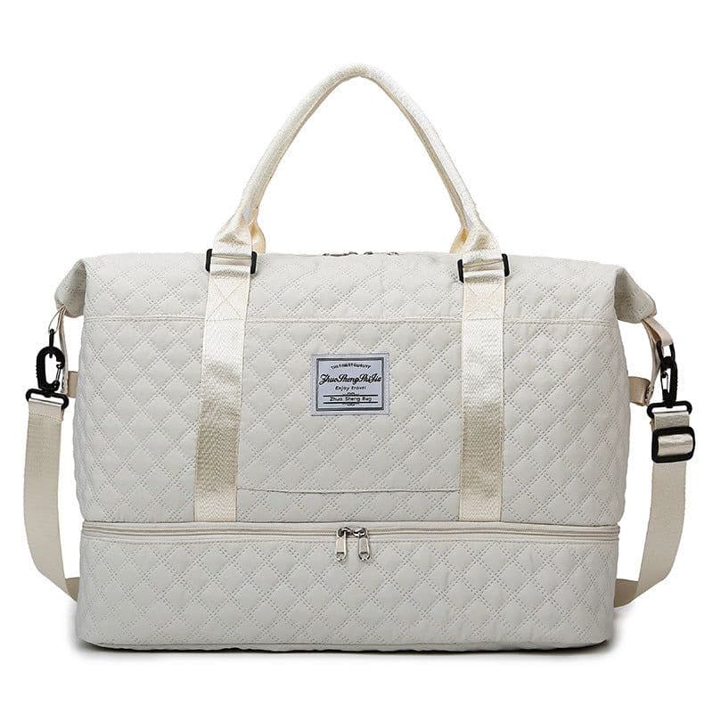 image-Large Capacity Totes Travel Duffle Bags Dry And Wet Separation Fitness Gym Shoulder Bag For Weekender Overnight Essentials Mommy Handbag