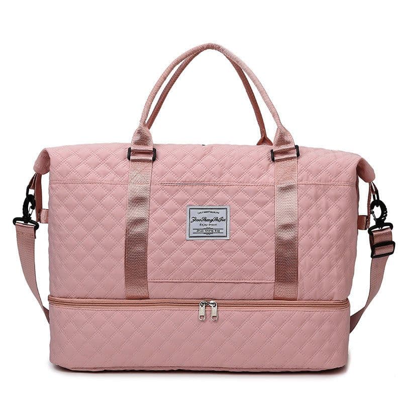image-Large Capacity Totes Travel Duffle Bags Dry And Wet Separation Fitness Gym Shoulder Bag For Weekender Overnight Essentials Mommy Handbag