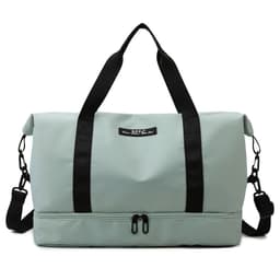 image-Large Capacity Travel Duffle Bag With Shoes Compartment Portable Sports Gym Fitness Waterfproof Shoulder Bag Weekender Overnight Handbag Women