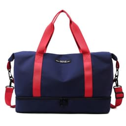 image-Large Capacity Travel Duffle Bag With Shoes Compartment Portable Sports Gym Fitness Waterfproof Shoulder Bag Weekender Overnight Handbag Women