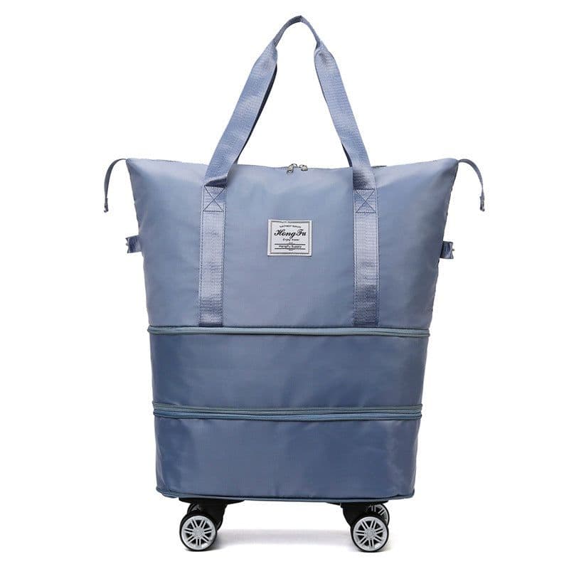 image-New Universal Wheel Travel Bag With Double-layer Dry And Wet Separation Fitness Yoga Shoulser Bags Sports Fitness Large Capacity Handbag Women