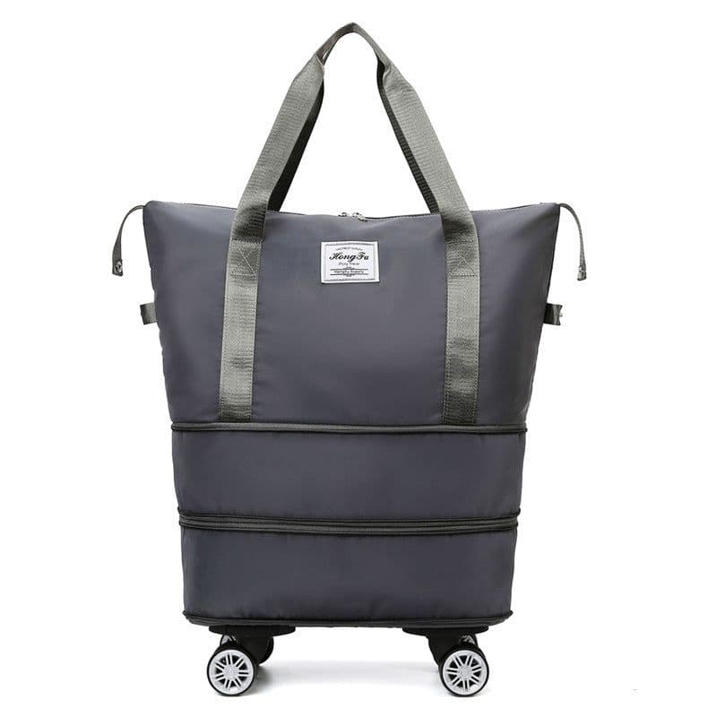 image-New Universal Wheel Travel Bag With Double-layer Dry And Wet Separation Fitness Yoga Shoulser Bags Sports Fitness Large Capacity Handbag Women