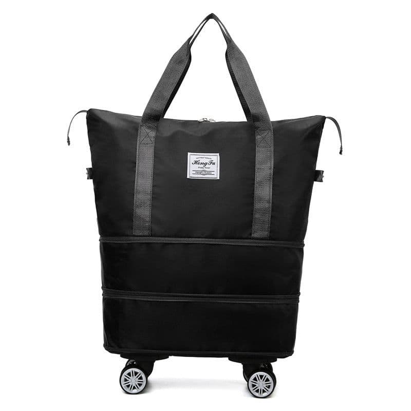 image-New Universal Wheel Travel Bag With Double-layer Dry And Wet Separation Fitness Yoga Shoulser Bags Sports Fitness Large Capacity Handbag Women