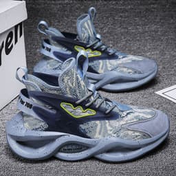 image-Flying Woven Thick Bottom Blade Running Mesh Trendy Shoes