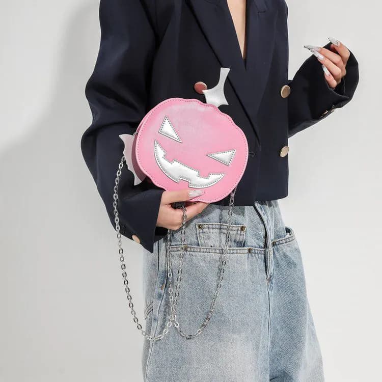 image-Fashion Personality Halloween Funny Pumpkin Bag