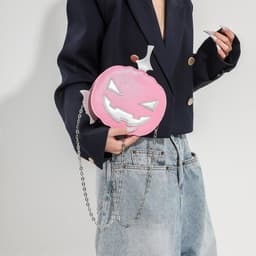 image-Fashion Personality Halloween Funny Pumpkin Bag