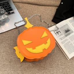 image-Fashion Personality Halloween Funny Pumpkin Bag