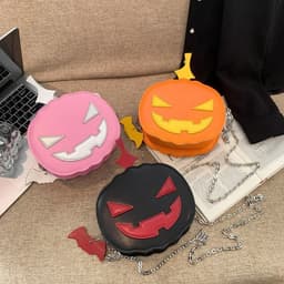 image-Fashion Personality Halloween Funny Pumpkin Bag